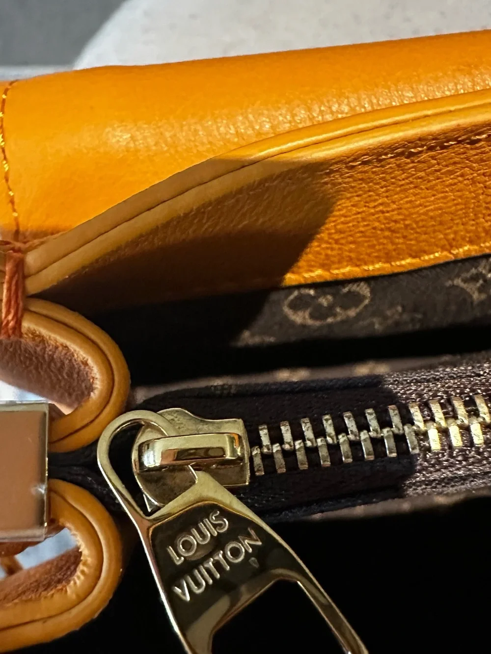 Louis Vuitton Dauphine Soft Orange Leather Bag